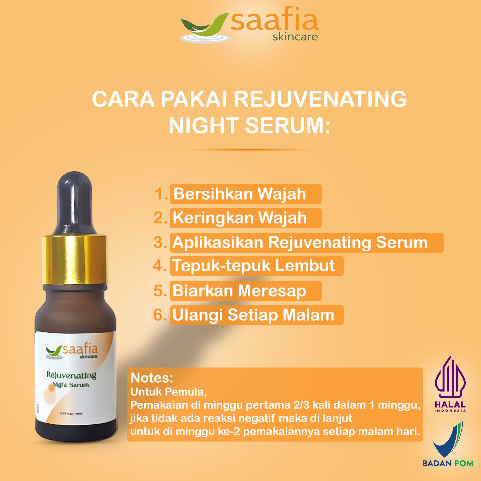 Cara Pakai Rejuvenating Night Serum