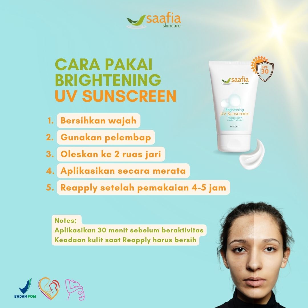 Cara Pakai Brightening UV Sunscreen